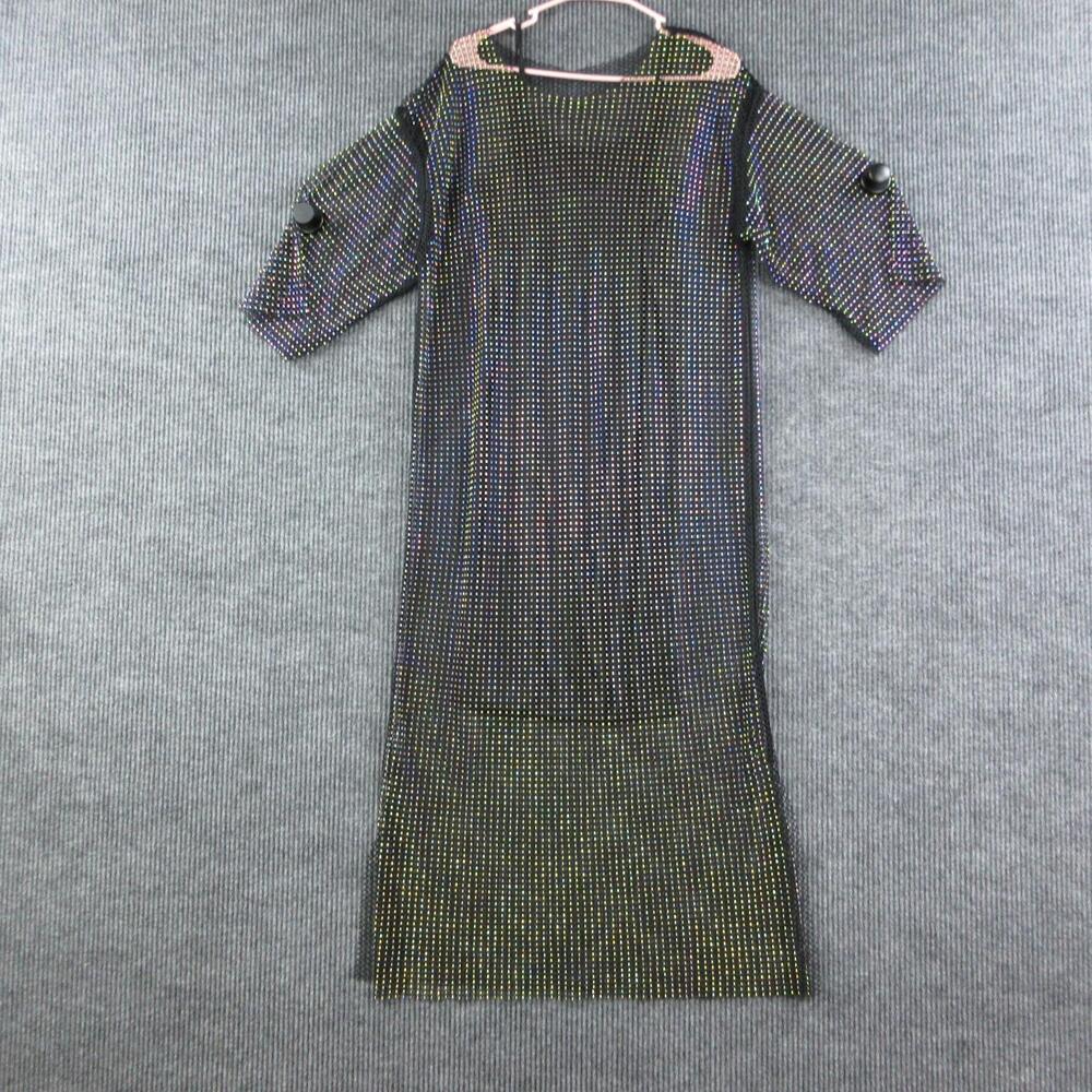 Lala. Dress Womens S Black Slip Dress Strappy Scoop Neck Long Spandex Blend NWT